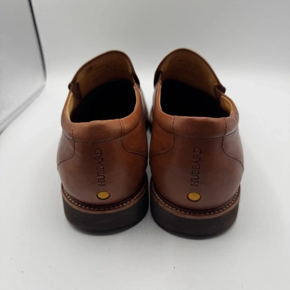 Samuel Hubbard Shoes Men US 11 EU 45 Brown Leather Slip On Loafers Wide